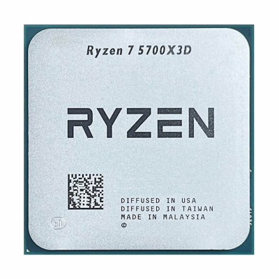 Процесор AMD (AM4) Ryzen 7 5700X3D, Tray, 8x3.0 GHz (Turbo Boost 4.1 GHz), L3 96Mb, Zen 3 (Vermeer), 7 nm, TDP 105 Вт, розблокований множник (100-000001503)