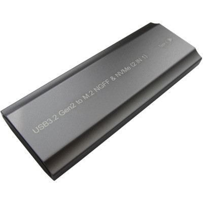 Кишеня зовнішня M.2 Dynamode, Grey, NVMe / SATA, Type-C (USB 3.2), формат 2230/2242/2260/2280, алюмінієвий корпус (DM-CAD-SSD05)