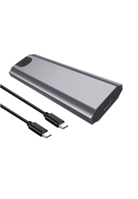 Кишеня зовнішня M.2 Dynamode, Grey, NVMe / SATA, Type-C (USB 3.2), формат 2230/2242/2260/2280, алюмінієвий корпус (DM-CAD-SSD05)