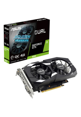 Відеокарта GeForce GTX 1650, Asus, DUAL EVO, 4Gb GDDR6, 128-bit, DVI-D/HDMI/DP, 1620/12000 MHz, 6-pin (DUAL-GTX1650-4GD6-P-EVO)