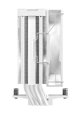 Кулер для процесора Deepcool AG400 DIGITAL ARGB, White, алюміній/мідь, 1x120 мм ARGB, для Intel 1700/1200/115x, AMD AMx/FMx, цифровий екран, висота 150 мм (R-AG400-WHADMN-G-1)