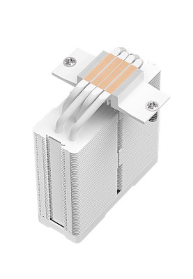 Кулер для процесора Deepcool AG400 DIGITAL ARGB, White, алюміній/мідь, 1x120 мм ARGB, для Intel 1700/1200/115x, AMD AMx/FMx, цифровий екран, висота 150 мм (R-AG400-WHADMN-G-1)