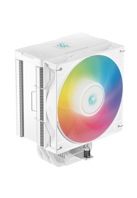Кулер для процесора Deepcool AG500 DIGITAL ARGB, White, алюміній/мідь, 1x120 мм ARGB, для Intel 1700/1200/115x, AMD AMx/FMx, цифровий екран, висота 158 мм (R-AG500-WHADMN-G-1)