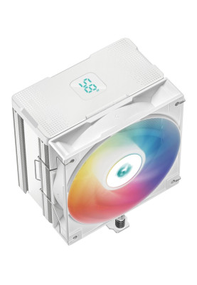 Кулер для процесора Deepcool AG500 DIGITAL ARGB, White, алюміній/мідь, 1x120 мм ARGB, для Intel 1700/1200/115x, AMD AMx/FMx, цифровий екран, висота 158 мм (R-AG500-WHADMN-G-1)