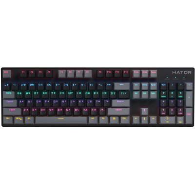 Клавіатура Hator Starfall Rainbow Origin Blue, Black, USB, механічна, 104 кнопки, RGB підсвічування (HTK-609-BBG)