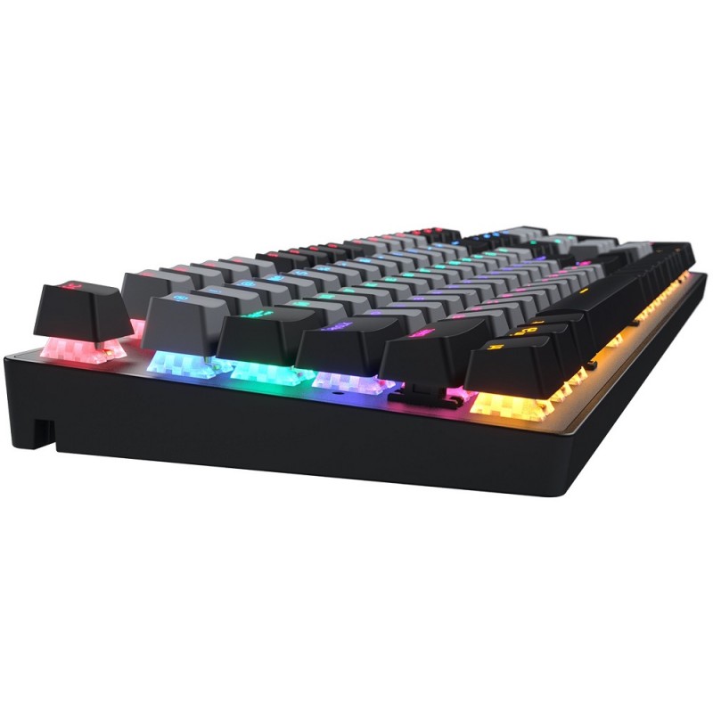 Клавіатура Hator Starfall Rainbow Origin Red, Black, USB, механічна, 104 кнопки, RGB підсвічування (HTK-608-BGB)