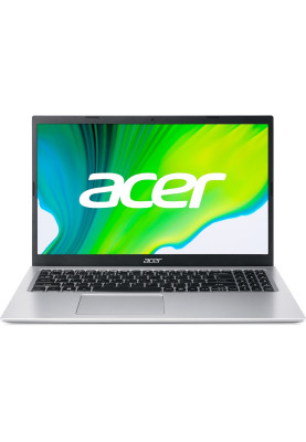 Ноутбук 15" Acer Aspire 3 A315-35-P0QF (NX.A6LEU.02E) Pure Silver 15.6" FullHD 1920x1080 матовий, Intel Pentium Silver N6000 1.1-3.3GHz, RAM 8GB, SSD 512GB, Intel UHD Graphics, DOS