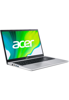 Ноутбук 15" Acer Aspire 3 A315-35-P0QF (NX.A6LEU.02E) Pure Silver 15.6" FullHD 1920x1080 матовий, Intel Pentium Silver N6000 1.1-3.3GHz, RAM 8GB, SSD 512GB, Intel UHD Graphics, DOS