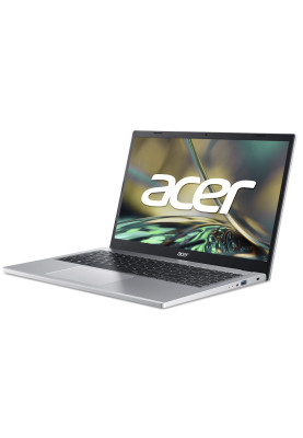 Ноутбук 15" Acer Aspire 3 A315-59-31KX (NX.K6TEU.012) Pure Silver 15.6" FullHD 1920x1080 IPS матовий, Intel Core i3-1215U 3.3-4.4GHz, RAM 8GB, SSD 512GB, Intel UHD Graphics, DOS