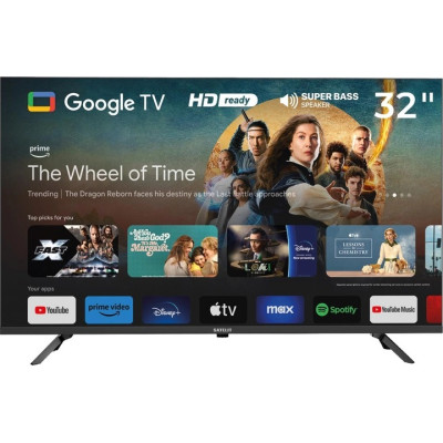 Телевізор 32" Satelit 32H9500GS, 1366x768, Smart TV, Android 11, DVB-T2/C, 2xHDMI, 2xUSB, VESA 200x200