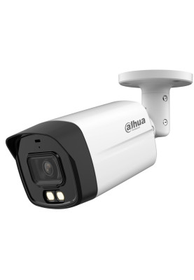 Камера зовнішня HDCVI Dahua DH-HAC-HFW1200TLMP-IL-A (2.8мм), 2 Мп, 1/2.7" CMOS, 1080p/25 fps, 0.02 Lux, день/ніч, ІЧ підсвічування до 40 м, IP67