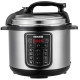 Мультиварка-скороварка Edler ED-PC1806, Black/Silver, 900W, електронне кнопкове управління, чаша 5л, дисплей, програм 16, антипригарне покриття, таймер відстрочки, автопідігрів, автоматичний контроль тиску
