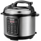 Мультиварка-скороварка Edler ED-PC1806, Black/Silver, 900W, електронне кнопкове управління, чаша 5л, дисплей, програм 16, антипригарне покриття, таймер відстрочки, автопідігрів, автоматичний контроль тиску