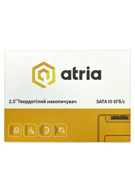 Твердотільний накопичувач 120Gb, Atria XT200, SATA3, 2.5", 3D TLC, 545/455 MB/s (ATSATXT200/120)