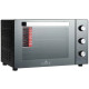 Електродуховка Castle CPE-45B, Black, 1700W, 45л, конвекція, подвійне термостійке скло, 4 нагрівальних елемента, підсвітка, таймер, термостат 70-250 °C, сховані регулятори, деко, решітка, ручка для деко, лоток для крихт