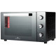 Електродуховка Castle CPE-45B, Black, 1700W, 45л, конвекція, подвійне термостійке скло, 4 нагрівальних елемента, підсвітка, таймер, термостат 70-250 °C, сховані регулятори, деко, решітка, ручка для деко, лоток для крихт