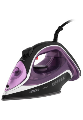 Праска Ardesto IR-B2234, Black/Purple, 2400W, кераміка, паровий удар, резервур 350мл, захист від кальцинації, антикрапля, плавне регулювання потужності пари, автоматичне відключення