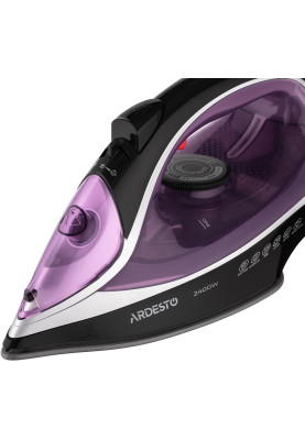 Праска Ardesto IR-B2234, Black/Purple, 2400W, кераміка, паровий удар, резервур 350мл, захист від кальцинації, антикрапля, плавне регулювання потужності пари, автоматичне відключення
