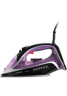 Праска Ardesto IR-B2234, Black/Purple, 2400W, кераміка, паровий удар, резервур 350мл, захист від кальцинації, антикрапля, плавне регулювання потужності пари, автоматичне відключення