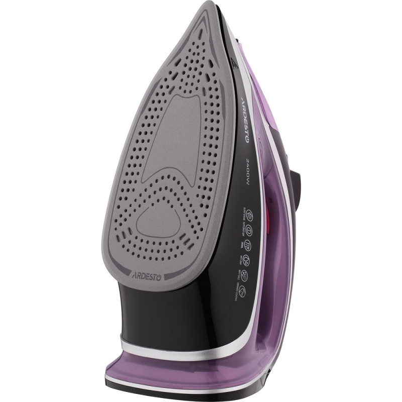 Праска Ardesto IR-B2234, Black/Purple, 2400W, кераміка, паровий удар, резервур 350мл, захист від кальцинації, антикрапля, плавне регулювання потужності пари, автоматичне відключення