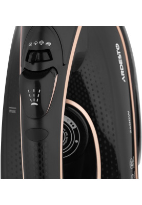 Праска Ardesto IR-B2235, Black/Gold, 2400W, кераміка, паровий удар, резервур 450мл, захист від кальцинації, антикрапля, плавне регулювання потужності пари, автоматичне відключення