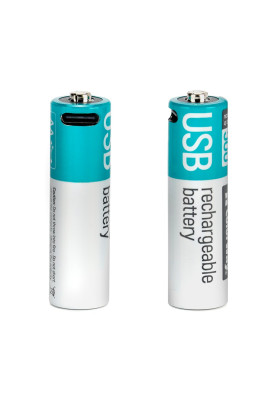 Акумулятор AA, 2220 mAh, ColorWay, 2 шт, 1.5V, Type-C (5V, 450 mA), Li-Pol (CW-UBAA-10)