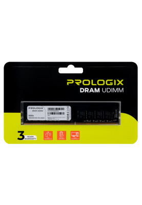 Пам'ять 16Gb DDR4, 3200 MHz, ProLogix, 22-22-22-52, 1.2V (PRO16GB3200D4)