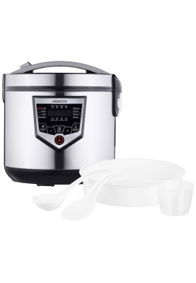 Мультиварка Ardesto MC-X16X, Inox, 860W, 4л, 16 програм, LED-дисплей, електронне керування, антипригарне керамічне покриття чаші, програма Твій рецепт, книга рецептів, ополоник, друшляк