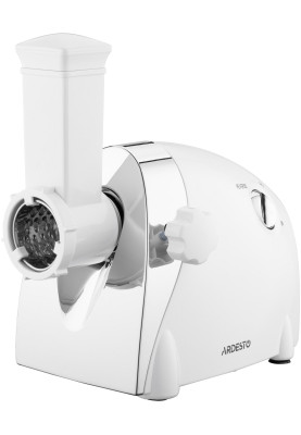 М'ясорубка Ardesto MGA-2000W, White, 2000Вт, 3 диски, мультирізка, насадки домашніх ковбасок та кеббе, реверс, 1.9кг/хв