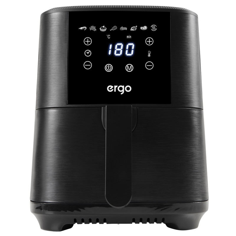 Мультипіч Ergo AF-2501, Black, 1500W, 4.8л, 8 програм, керування сенсорне, автовідключення, антипригарне покриття чаші