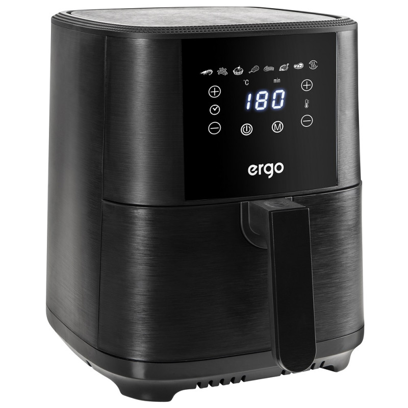 Мультипіч Ergo AF-2501, Black, 1500W, 4.8л, 8 програм, керування сенсорне, автовідключення, антипригарне покриття чаші