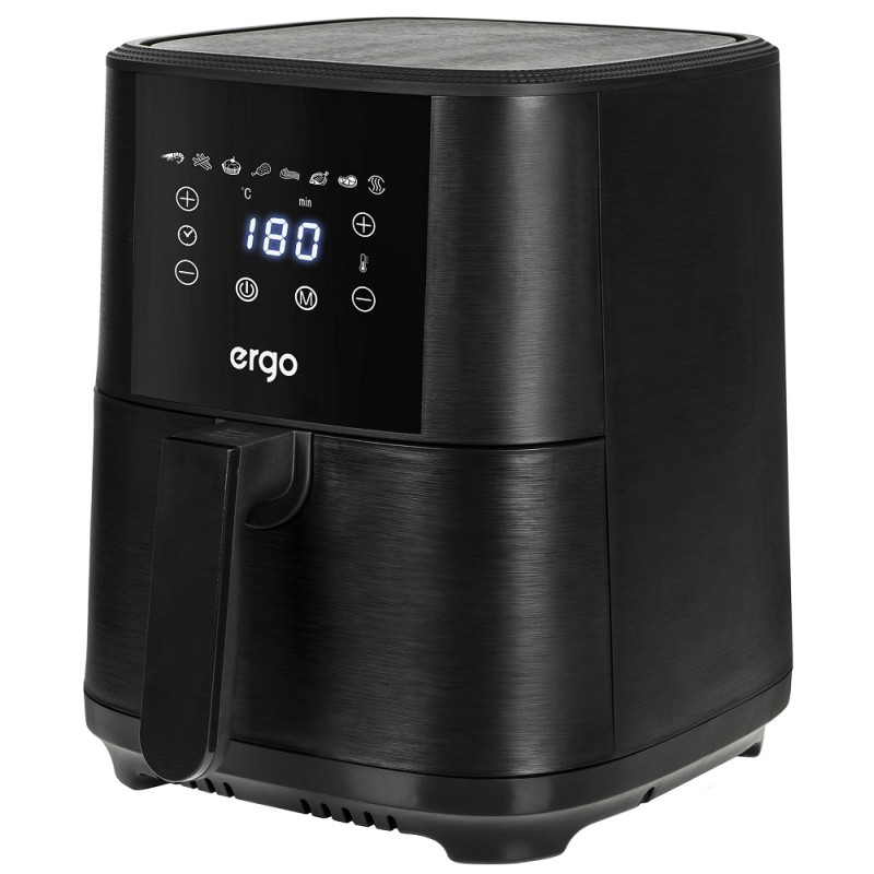 Мультипіч Ergo AF-2501, Black, 1500W, 4.8л, 8 програм, керування сенсорне, автовідключення, антипригарне покриття чаші