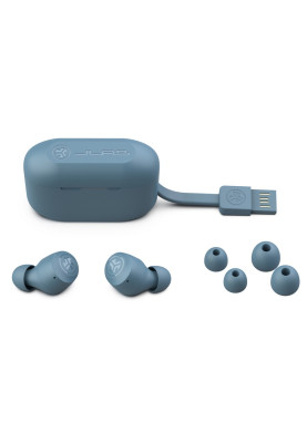 Навушники бездротові JLab Go Air Pop TWS, Slate, Bluetooth, мікрофон, акумулятор 100 mAh, IPX4 (IEUEBGAIRPOPRSLT124)