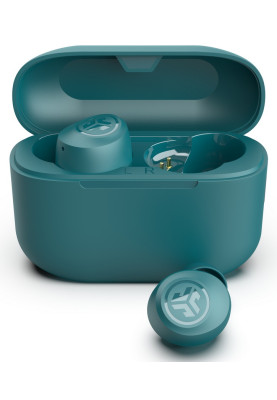 Навушники бездротові JLab Go Air Pop TWS, Teal, Bluetooth, мікрофон, акумулятор 100 mAh, IPX4 (IEUEBGAIRPOPRTEL124)