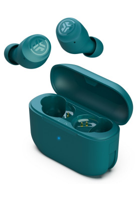 Навушники бездротові JLab Go Air Pop TWS, Teal, Bluetooth, мікрофон, акумулятор 100 mAh, IPX4 (IEUEBGAIRPOPRTEL124)