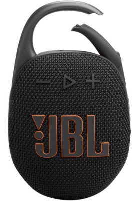 Колонка портативна 1.0 JBL Clip 5 Black, 7B, Bluetooth, живлення від акумулятора, IP67 водонепроникна