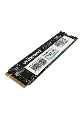 Твердотільний накопичувач SSD 128Gb, Wibrand Caiman, PCI-E 3.0 x4, M.2 2280, 3D TLC, 1600/1400 МБ/с (WIM.2SSD/CA128GB)