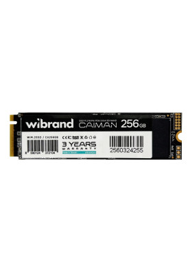 Твердотільний накопичувач SSD 256Gb, Wibrand Caiman, PCI-E 3.0 x4, M.2 2280, 3D TLC, 1600/1400 МБ/с (WIM.2SSD/CA256GB)