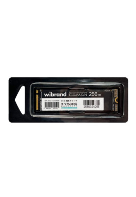 Твердотільний накопичувач SSD 256Gb, Wibrand Caiman, PCI-E 3.0 x4, M.2 2280, 3D TLC, 1600/1400 МБ/с (WIM.2SSD/CA256GB)