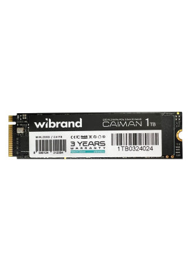 Твердотільний накопичувач SSD 1Tb, Wibrand Caiman, PCI-E 3.0 x4, M.2 2280, 3D TLC, 1600/1400 МБ/с (WIM.2SSD/CA1TB)