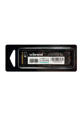 Твердотільний накопичувач SSD 1Tb, Wibrand Caiman, PCI-E 3.0 x4, M.2 2280, 3D TLC, 1600/1400 МБ/с (WIM.2SSD/CA1TB)