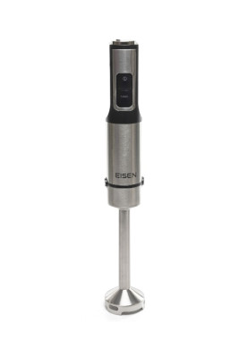 Блендер Eisen EBSS-154Р, Black, 1500W, занурювальний, 15 швидкостей з ступінчатим регулюванням, ТУРБО, мірна склянка 800мл, великий подрібнювач 1500мл, 2 диски дляшинкування та терка, насадка для пюре, вінчик