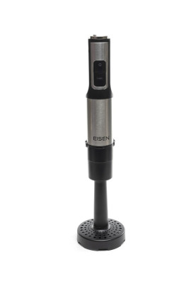 Блендер Eisen EBSS-154Р, Black, 1500W, занурювальний, 15 швидкостей з ступінчатим регулюванням, ТУРБО, мірна склянка 800мл, великий подрібнювач 1500мл, 2 диски дляшинкування та терка, насадка для пюре, вінчик