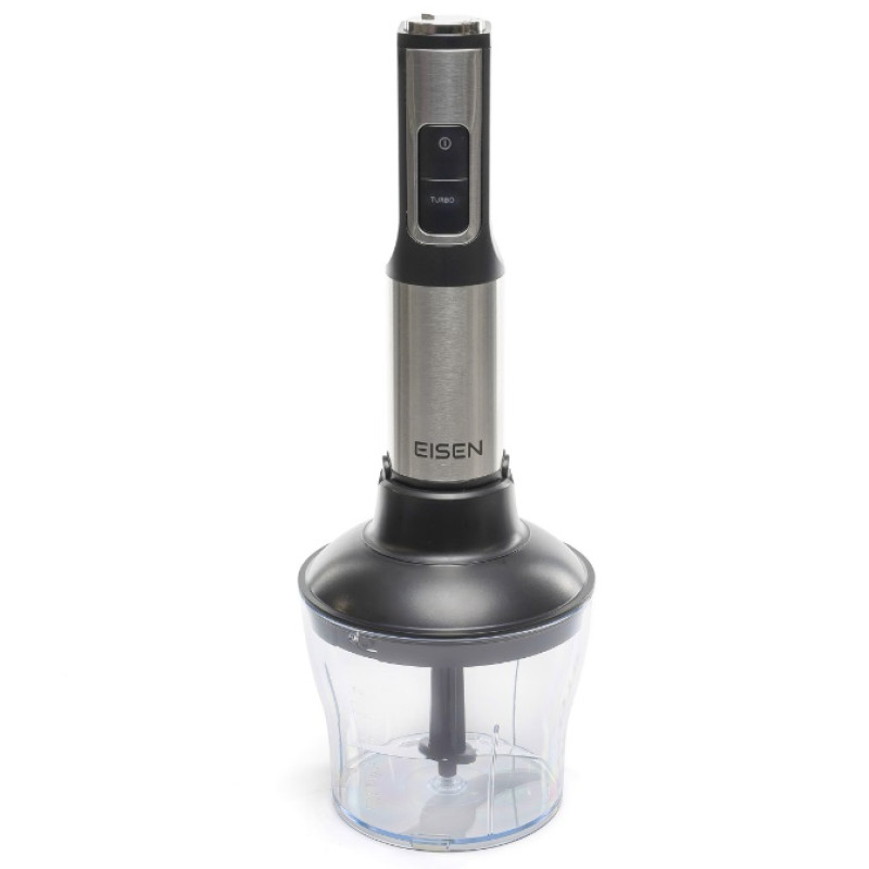 Блендер Eisen EBS-1500, Black, 1500W, занурювальний, 15 швидкостей з ступінчатим регулюванням, ТУРБО, мірна склянка 800мл, міні-подрібнювач 600мл, вінчик