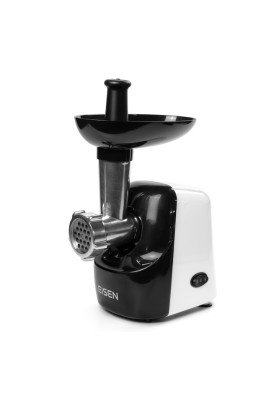 М'ясорубка Eisen EMG-061W, White, 1600W, продуктивність 2кг/хв, диски для подрібнення 5 мм/7 мм, насадка для ковбасок/«кеббе», завантажувальний лоток пластиковий