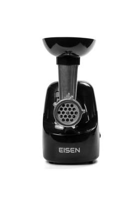 М'ясорубка Eisen EMG-061W, White, 1600W, продуктивність 2кг/хв, диски для подрібнення 5 мм/7 мм, насадка для ковбасок/«кеббе», завантажувальний лоток пластиковий