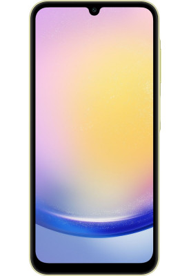 Смартфон Samsung Galaxy A25 5G (A256), Yellow, 6.5" (2340x1080, 120 Гц, Super AMOLED), Exynos 1280 (8 ядер), Mali-G68 MP4, 8Gb, 256Gb, microSD, 50/8/2Mp + 13Mp, WiFi 5, Bluetooth 5.3, NFC, Type-C, 5000 mAh (25 Вт), Android 14 (SM-A256BZYHEUC)