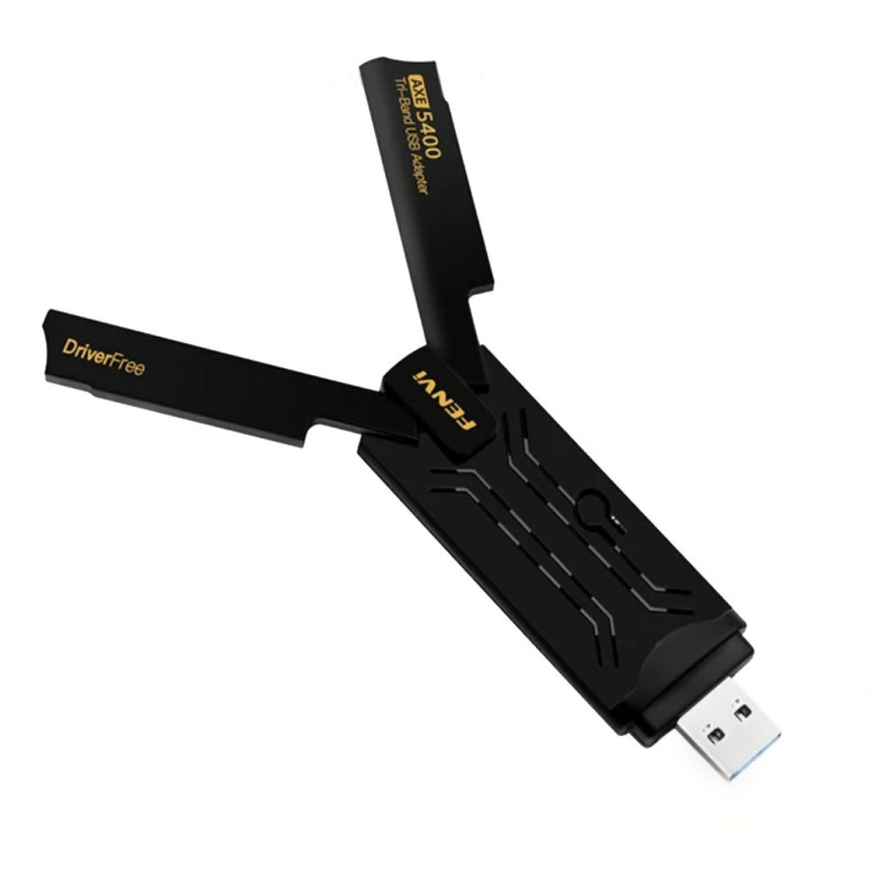 Мережевий адаптер USB 3.0 Fenvi FU-AXE5400, Black, WiFi 6E, до 2400 Мбіт/с, RTL8832CU