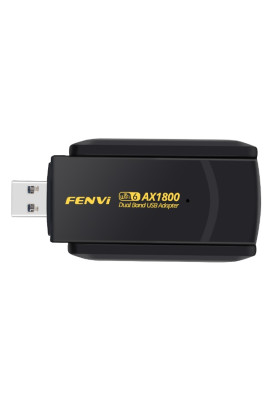 Мережевий адаптер USB 3.0 Fenvi FU-AX1800, Black, WiFi 6, до 1200 Мбіт/с, MT7921