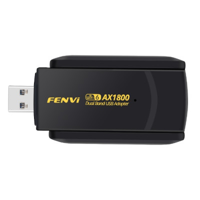 Мережевий адаптер USB 3.0 Fenvi FU-AX1800, Black, WiFi 6, до 1200 Мбіт/с, MT7921